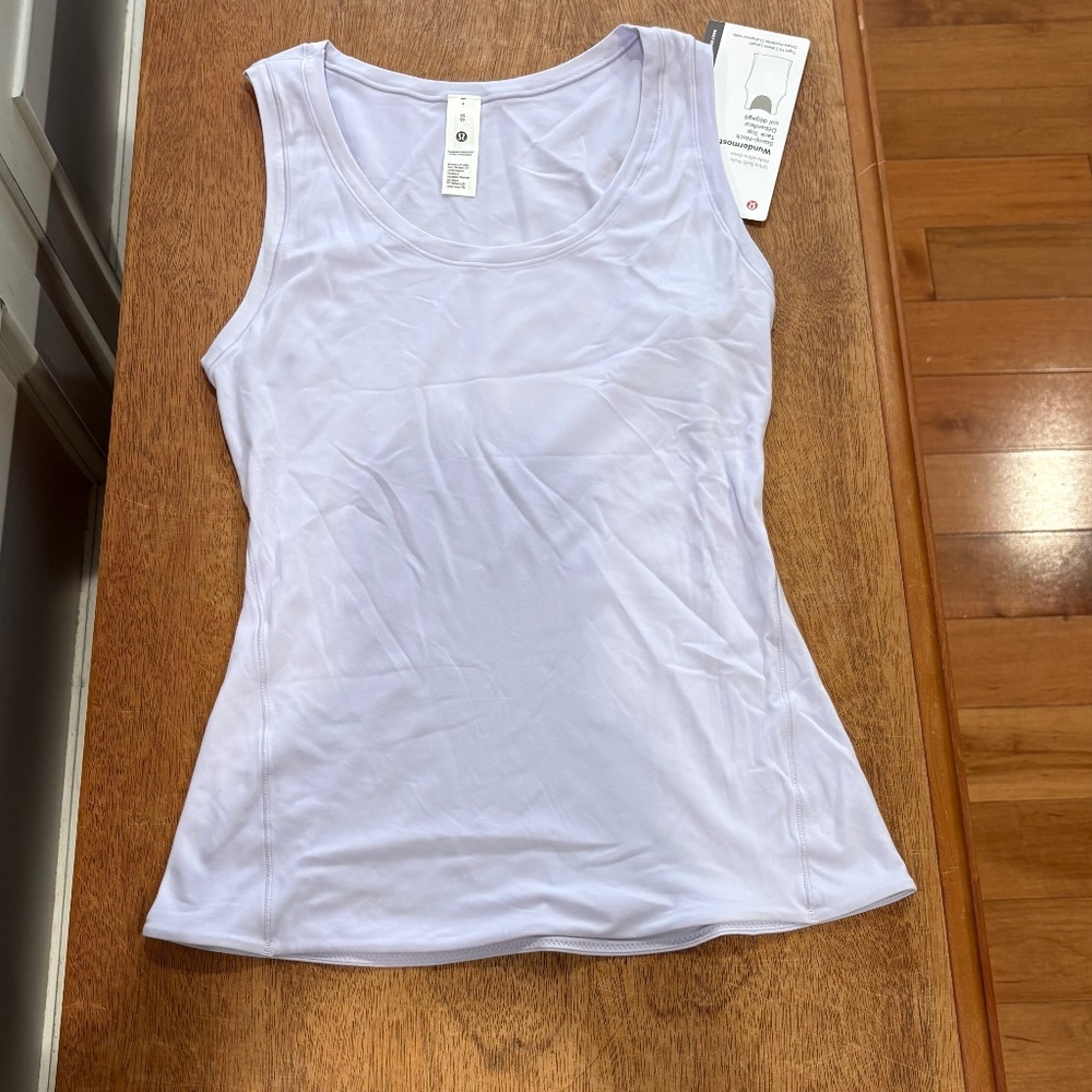 Lululemon Wundermost Ultra-Soft Nulu Scoop-Neck Tank Top Lavendar Frost